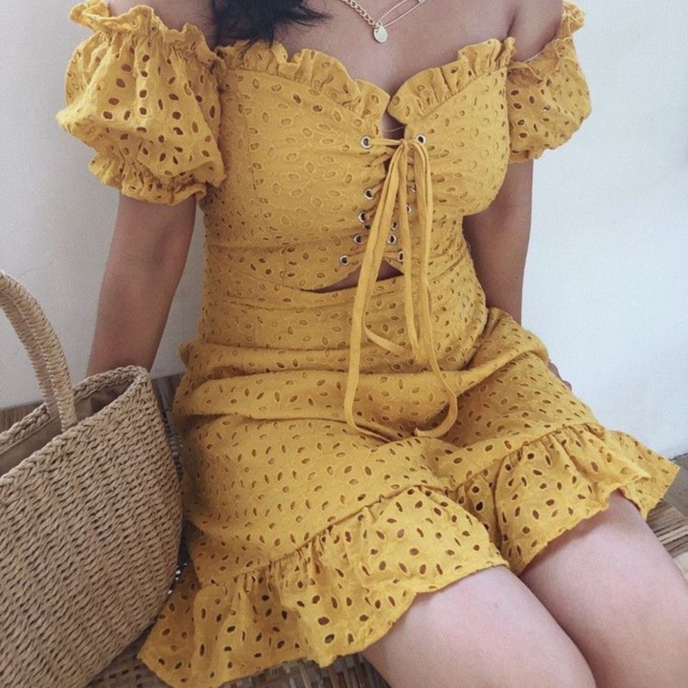 RUNAWAY THE LABEL OFF SHOULDER DRESS